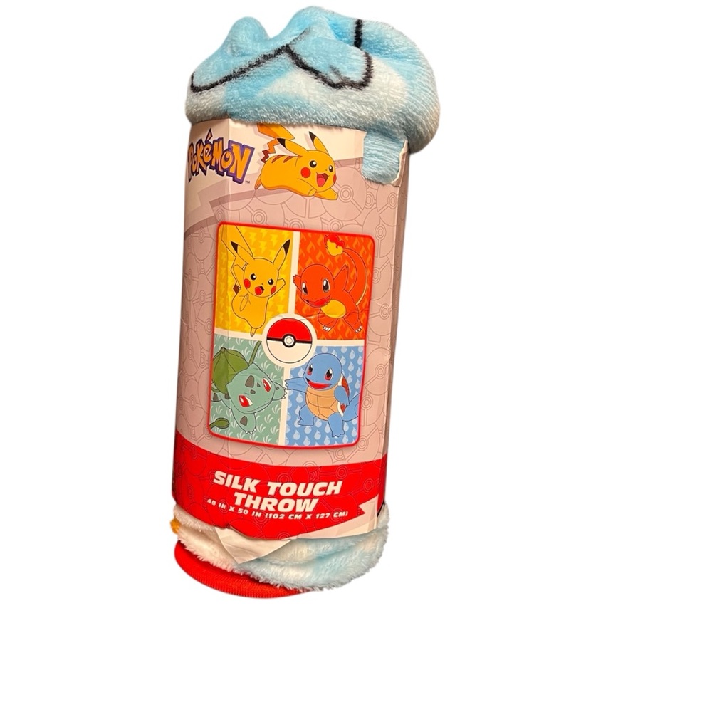Pokémon Silk Touch Throw Blanket • 40x50 • Pikachu & Kanto Starters
